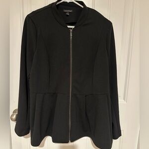 Lane Bryant Peplum Black Blazer, size 20